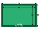 Meyco 18 x 32 Rectangle MeycoLite Mesh Green Safety Pool Cover - MCQS1832ML