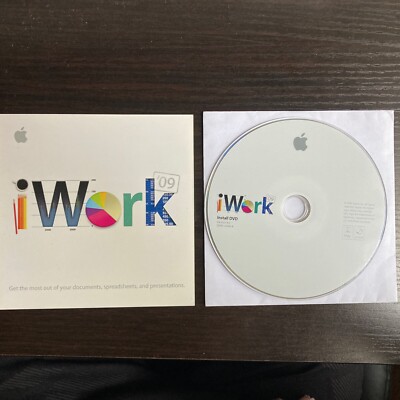 Apple iWork 09 Software v9.0 Install DVD Mac Macintosh Office Disc 2009 Computer