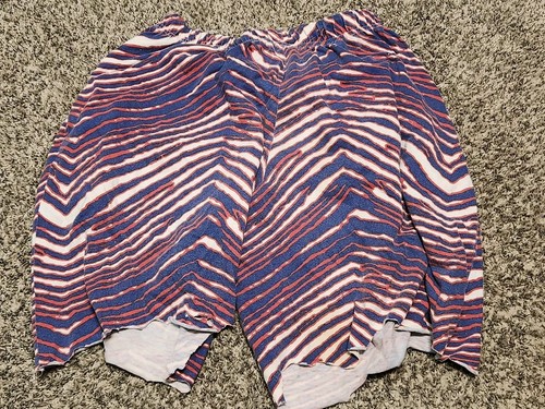 Vintage Buffalo Bills Zubaz Cut Off Shorts L VTG 90s NFL Unisex - Picture 2 of 5