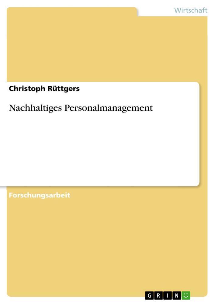 Thumbnail - Nachhaltiges Personalmanagement | Christoph Rüttgers | Taschenbuch |