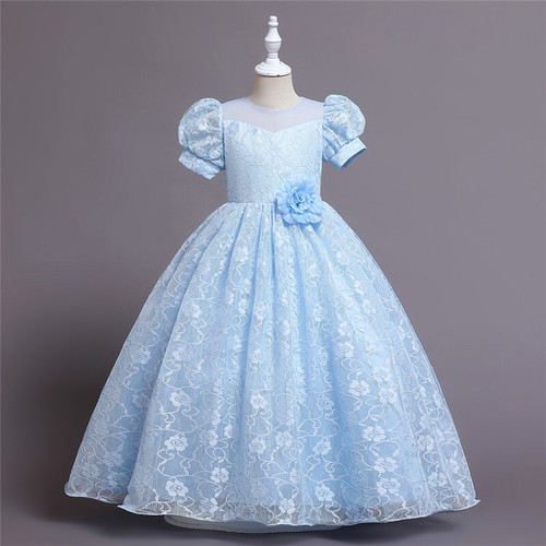Kids Girls Bridesmaid Floral Lace Princess Dress Wedding Prom Gown Pageant Party - Picture 92 of 193
