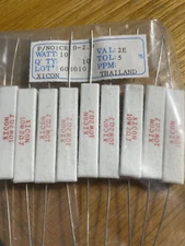 A lot of THREE (3) XICON 2.0 Ohm 10 Watts Wirewound Ceramic Power Resistors.