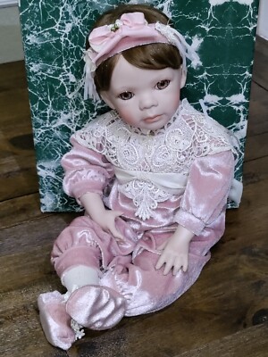 VTG & RARE. " PUMPKIN " Porcelain Doll By Linda Steele. 1993. MINT/BOX