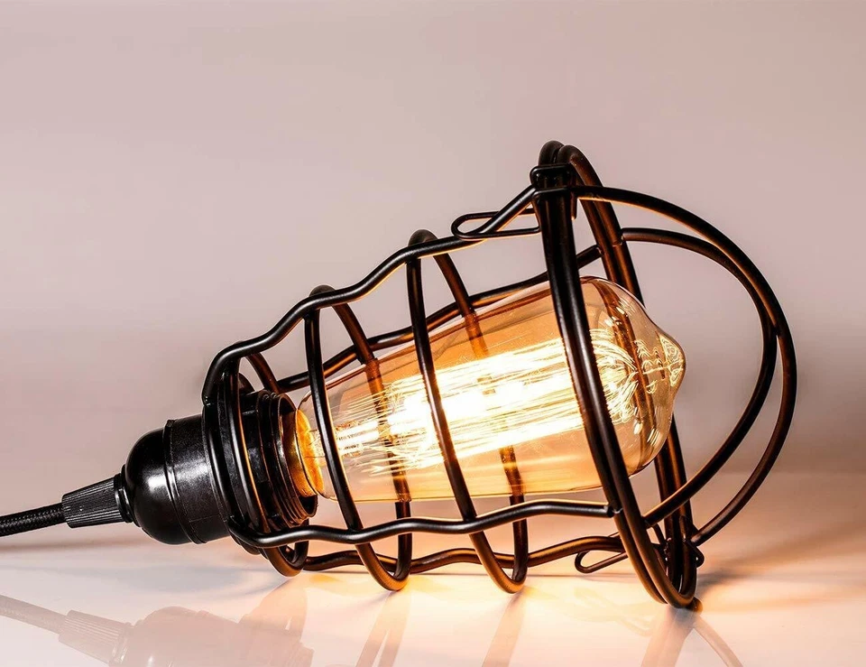 Ledsone Paralume da Soffitto Metallo Gabbia Easy Fit Parete Lampada Tonalità UK - Immagine 3 di 4