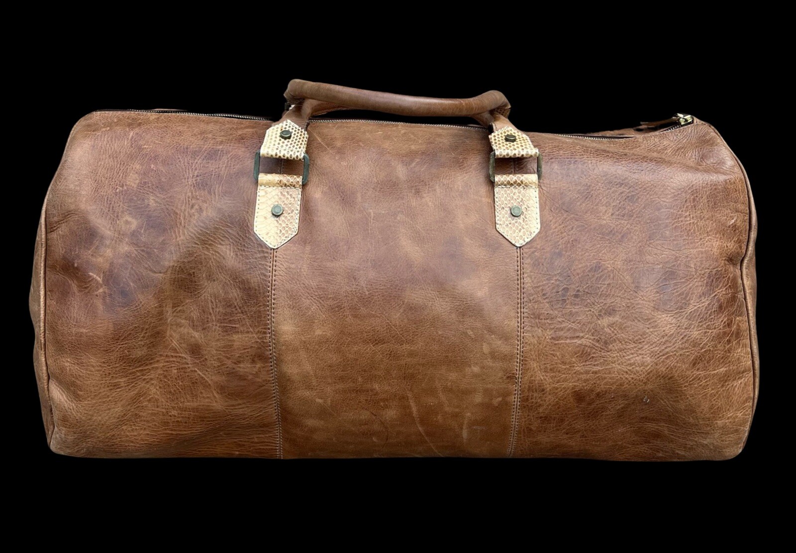 ADRIANA CASTRO PYTHON SNAKESKIN LEATHER DUFFLE BA… - image 3