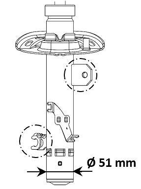 KYB 3338005 Stoßdämpfer für PEUGEOT
