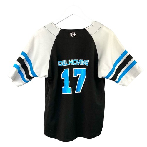Vintage NFL Youth Size L Carolina Panthers Football Jersey Delhomme Number 17 - Picture 8 of 10