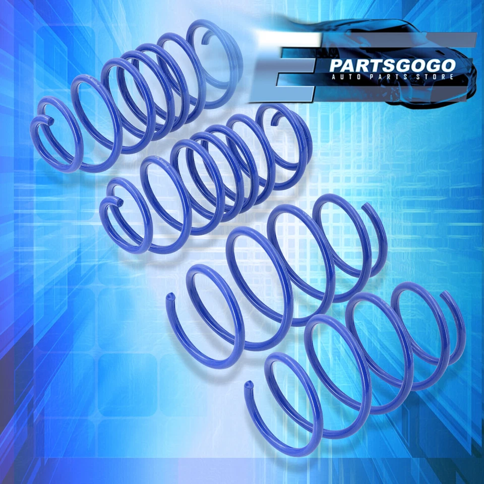 For 01-05 Chrysler Sebring 1.7" Coil Drop Suspension Lowering Springs Kit Blue — 第 3/3 张图片