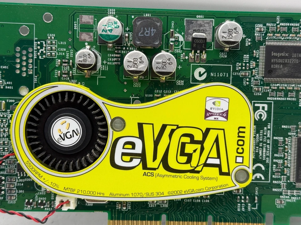 Vintage EVGA GeForce4 MX 440 ACS AGP Card 064-A4-NV70-S1 - Image 3 of 4