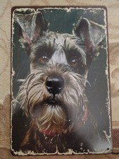 Schnauzer Retro Tin Wall decor Dog Metal Vintage style Sign Poster