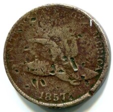 1857 Flying Eagle Cent / Penny !! Dings / Dents