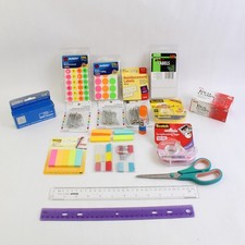 Petit Lot De École Et Fournitures Bureau Collant Notes Écuries Ciseaux Etc
