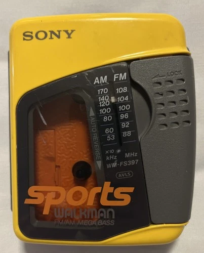 Vintage Sony Walkman Sports Mega Bass Wm-fs397 Cassette Player Works