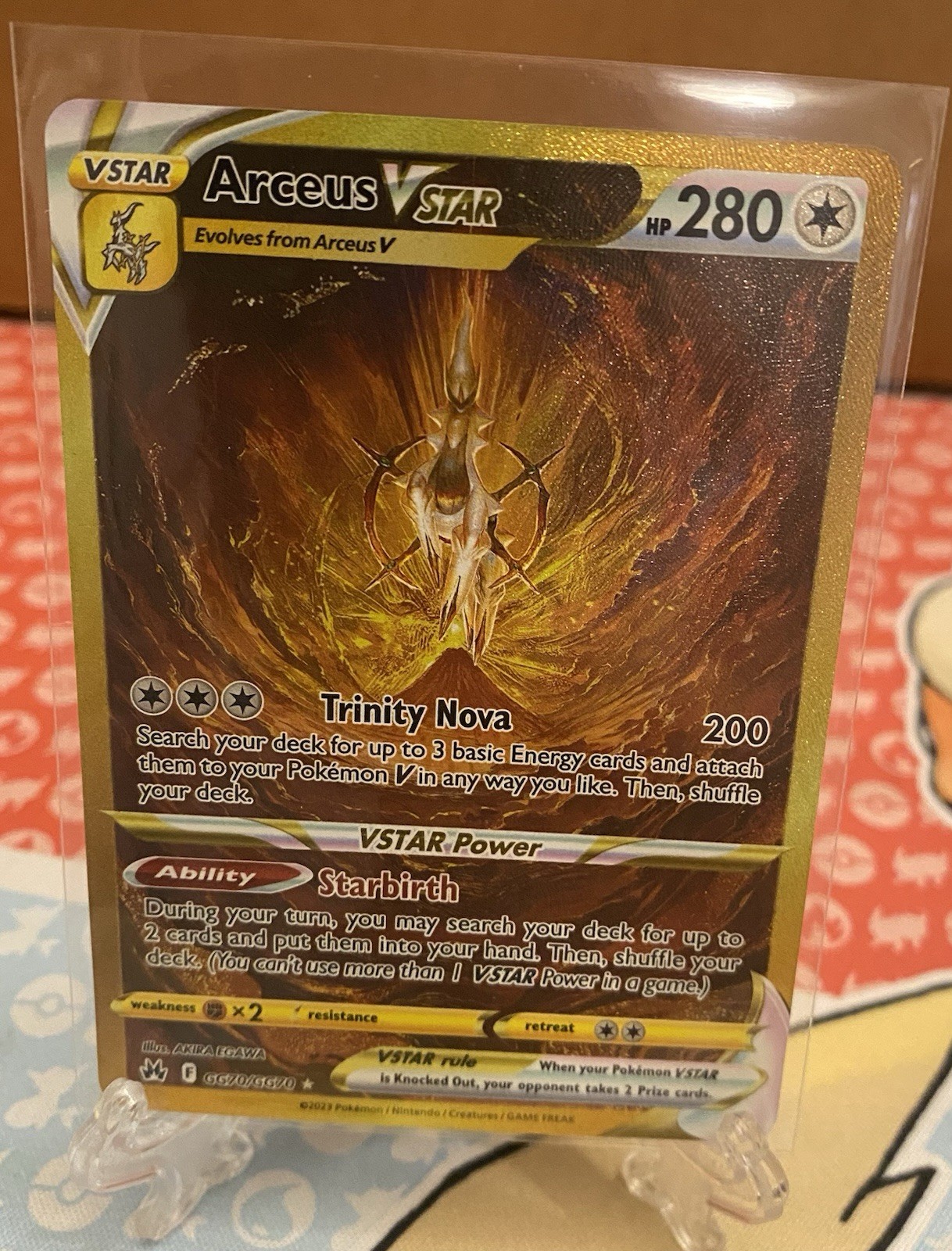 Arceus VSTAR Secret Rare Crown Zenith: Galarian Gallery GG70/GG70 NM Condition