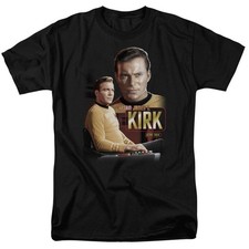 Star Trek - Captain Kirk - Adult Unisex Short Sleeve T-Shirt - Black