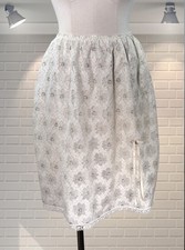 Vintage White Sparkly Nylon & Lace Half Slip - Large