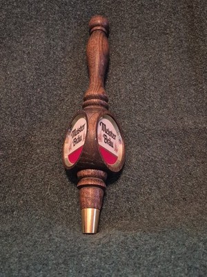 Vintage Meister Brau Wood & Brass Beer Keg Tap Handle 12 inches tall #751