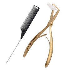 Hair Extension Tools Kit Tape in Plier  Comb Tool, Stainless Steel Sealing P...