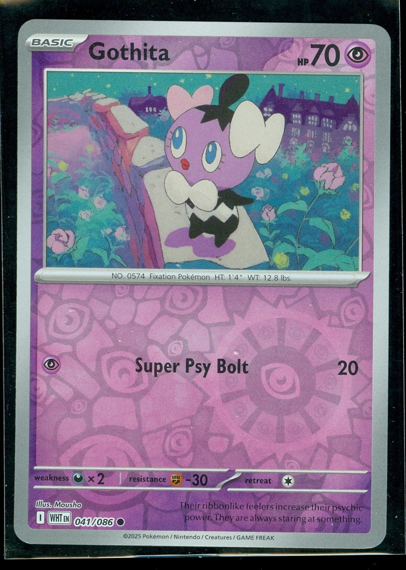 Pokemon GOTHITA 041/086 - White Flare - Rev Holo - MINT
