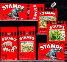 # NUOVA ZELANDA - MNH - 6 LIBRETTI - PESCI - ANIMALI - INSETTI