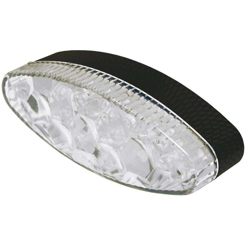 BikeIt Motorcycle LED Tribe Rear Light Black/Clear Motorbike Tail Light