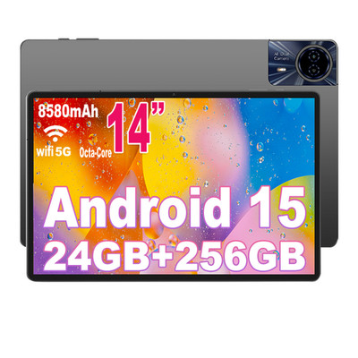 2025 Neu 14 Zoll Tablet Android15 24/16GB RAM+256GB 8580mAh 2K HD IPS LTE 2SIM