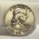 1959 Franklin Half Dollar 50C 90% Silver Business Strike Philadelphia Mint