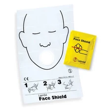 Laerdal Nylon / PVC CPR Face Shield White 3.7 X 2-3/4 Inch Disposable 10 Ct
