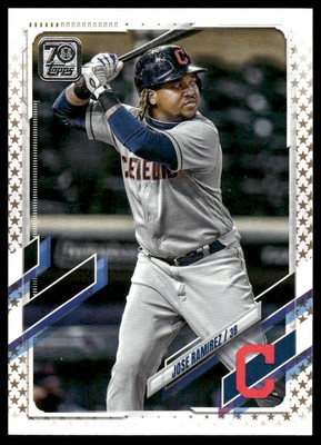 2021 Topps #360 Jose Ramirez Gold Star Cleveland Indians