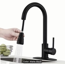 Kitchen Faucet with Pull-Down Spray Single Handle High Arc Commercial