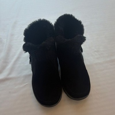 Skechers Relaxed Fit Air-Cooled Memory Foam Faux Fur Lined Zip Bootie US 5