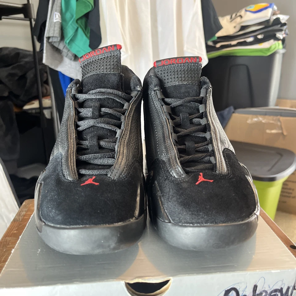 Talla 9.5 - Air Jordan 14 Retro 2005 Last Shot XIV OG BRED Nike Zoom Max 1 Foto 3 de 4