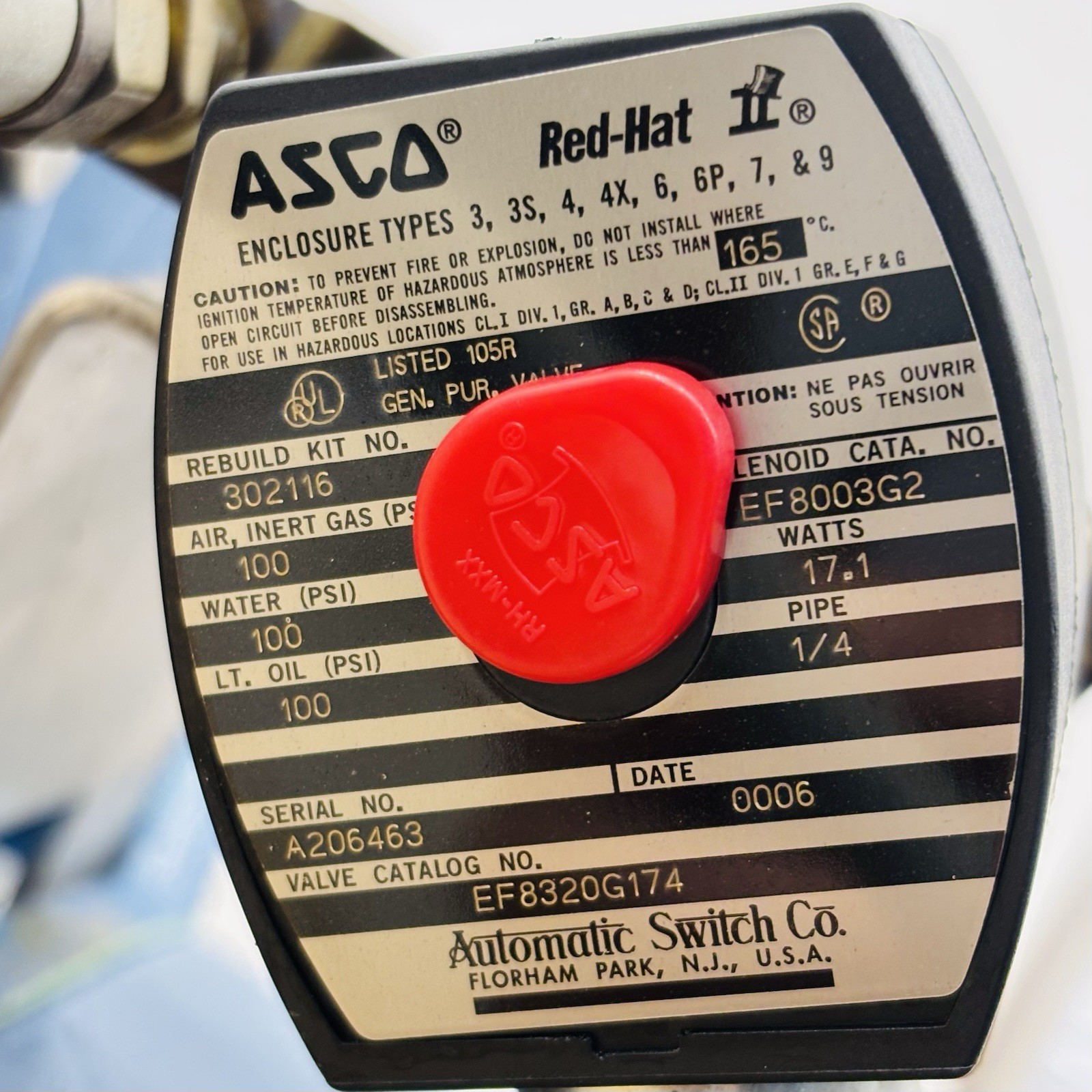 DeZURIK 8" 150# BHP 316 SS Butterfly Valve with Actuator & Controls