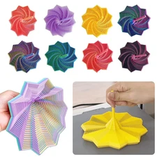 3D Printing Expanded Sensory Fidget Star Model Visual Whirling Spiral Ornaments