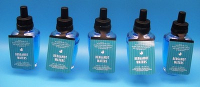5 Bath & Body Works Lot BERGAMOT WATERS Wallflower SANDALWOOD + FREE SHIPPING