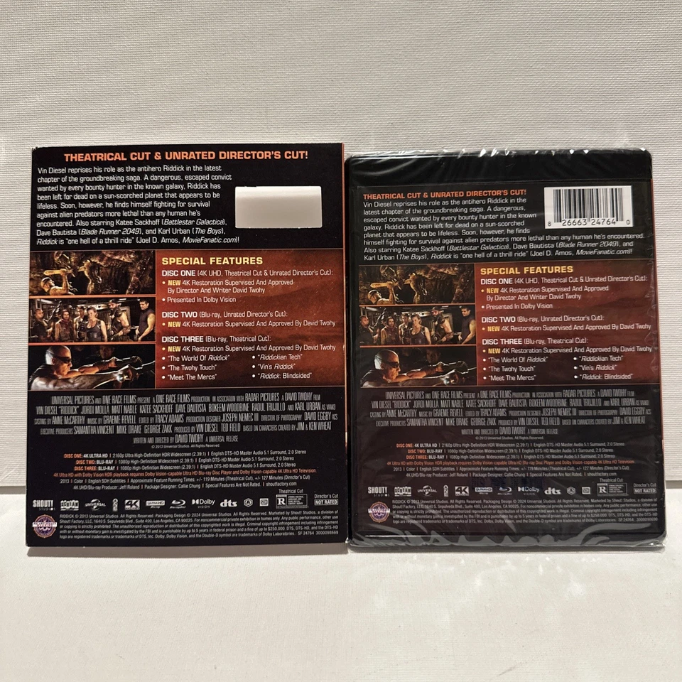 Riddick [новый 4K UHD + Blu-ray] коллекционное издание, с чехлом - Изображение 2 из 2