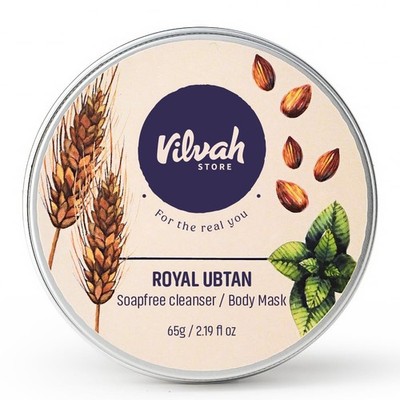 Vilvah Royal Ubtan Soapfree Cleanser And Body Mask 65g
