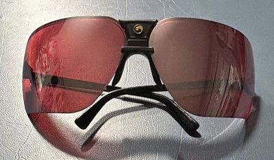 VTG 80 s Gargoyles Sunglasses w/ Red Lens Black Frame Terminator USA Made