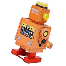 ›Vintage Robot With Wind Up Handle Clockwork Spring Toy For Collection Coffee