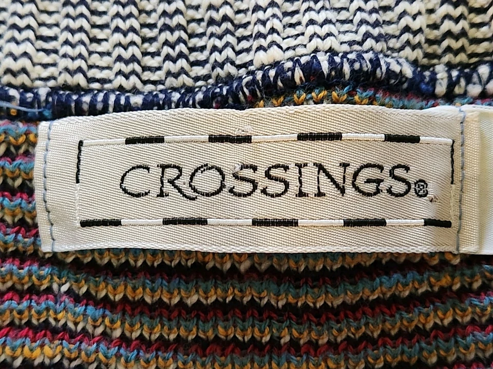 Suéter Tejido Vintage Años 90 Cruce Náutico Brillante Todo Velero Talla Grande Foto 4 de 4