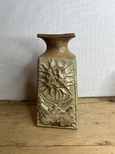 Vintage Shelf Studio Pottery Halifax Brutalist Stoneware Tall Rectangular Vase