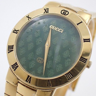 Classic Gucci 3300M Gold Plated Men's Black Dial Watch for sale
