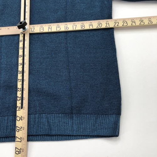 Johnnie-O Henley Button Medium Mens Pullover Sweater Blue Two Tone Ribbed - Picture 4 of 10