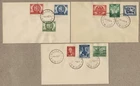 Australia 1946 1947 Peace Newcastle Mitchell FDC Cover x3 NSW Postmark Walgett