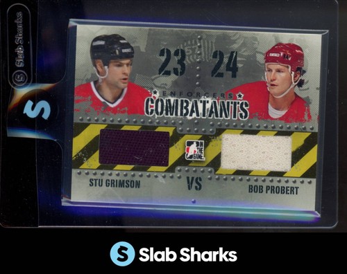 2015 IN THE GAME #C-28 STU GRIMSON/BOB PROBERT ENFORCERS COMBATANTS DUAL JERSEY