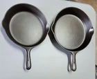 Cast Iron Griswold Early SBL Skillets - No. 6 and 8