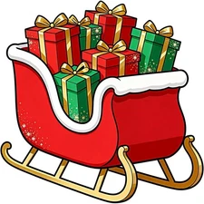 30 Custom Christmas Gift Sleigh Personalized Address Labels