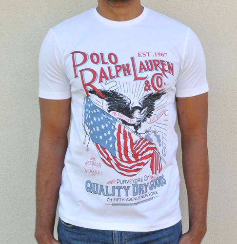 Polo Ralph Lauren White Crew Neck Tshirt , Size - M