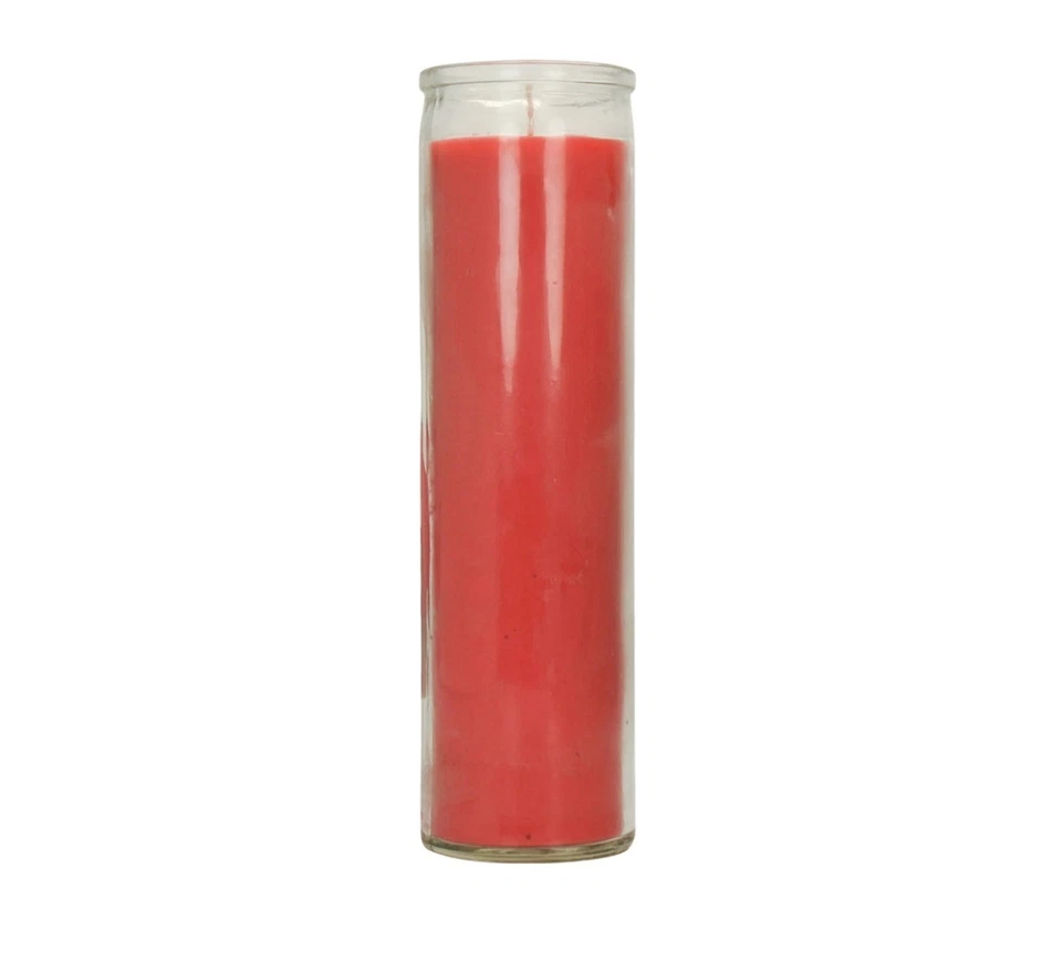 Velas de oração a granel - Vela recipiente sem perfume 2,5 x 8" de altura - Vermelha, 12 peças - Imagem 3 de 3