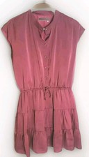 Rebecca Minkoff Mini Dress Women's Large Ollie Burgundy Fit and Flare Lined